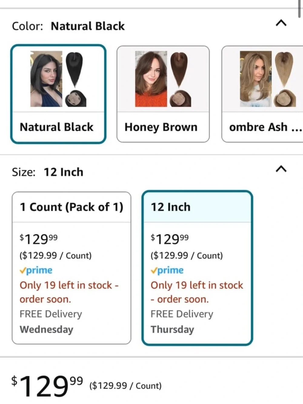 12” Human Hair Topper Clip In Hair Topper Crown Thinning Grey Coverage 5x5